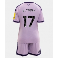 Camiseta Newcastle United Bazoumana Toure #17 Tercera Equipación Replica 2026-27 para niños mangas cortas (+ Pantalones cortos)